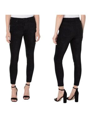 Liverpool Los Angeles Stretch Jeggings Pants Crop Ponte Women’s 4 Petite Black